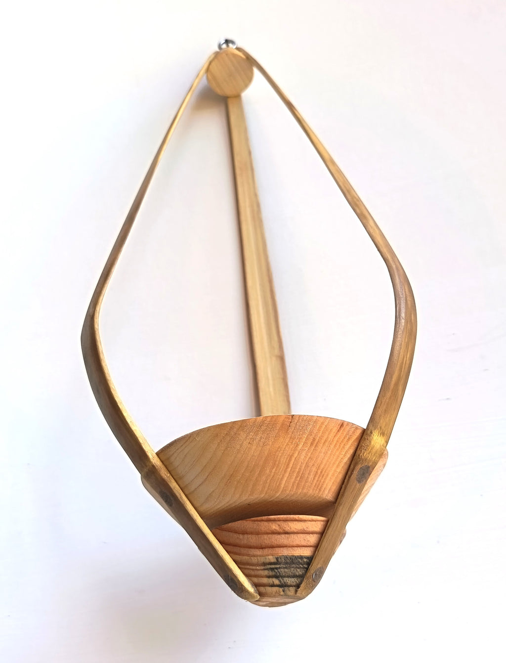 Suspension pour plantes Bambou & bois massif S041 - Design aérien - H45cm x L18cm