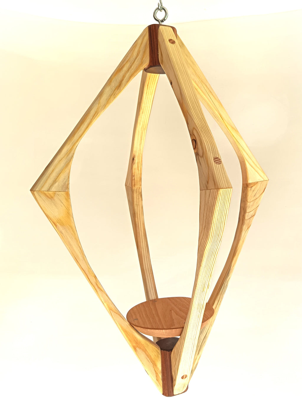 Suspension pour plantes en bois massif S044 - Design aérien - (H60cmxL39cm)