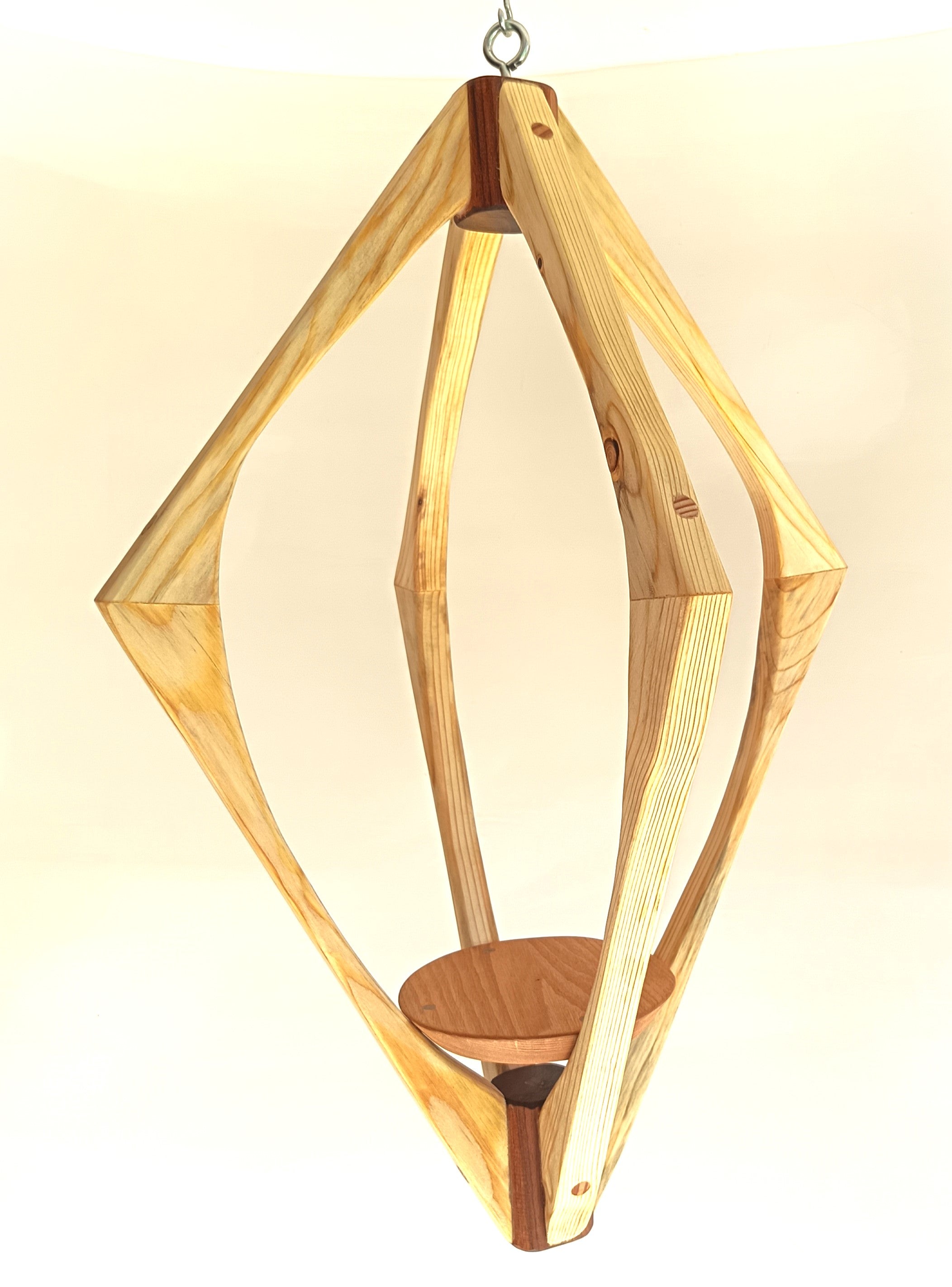 Suspension pour plantes en bois massif S044 - Design aérien - (H60cmxL39cm)
