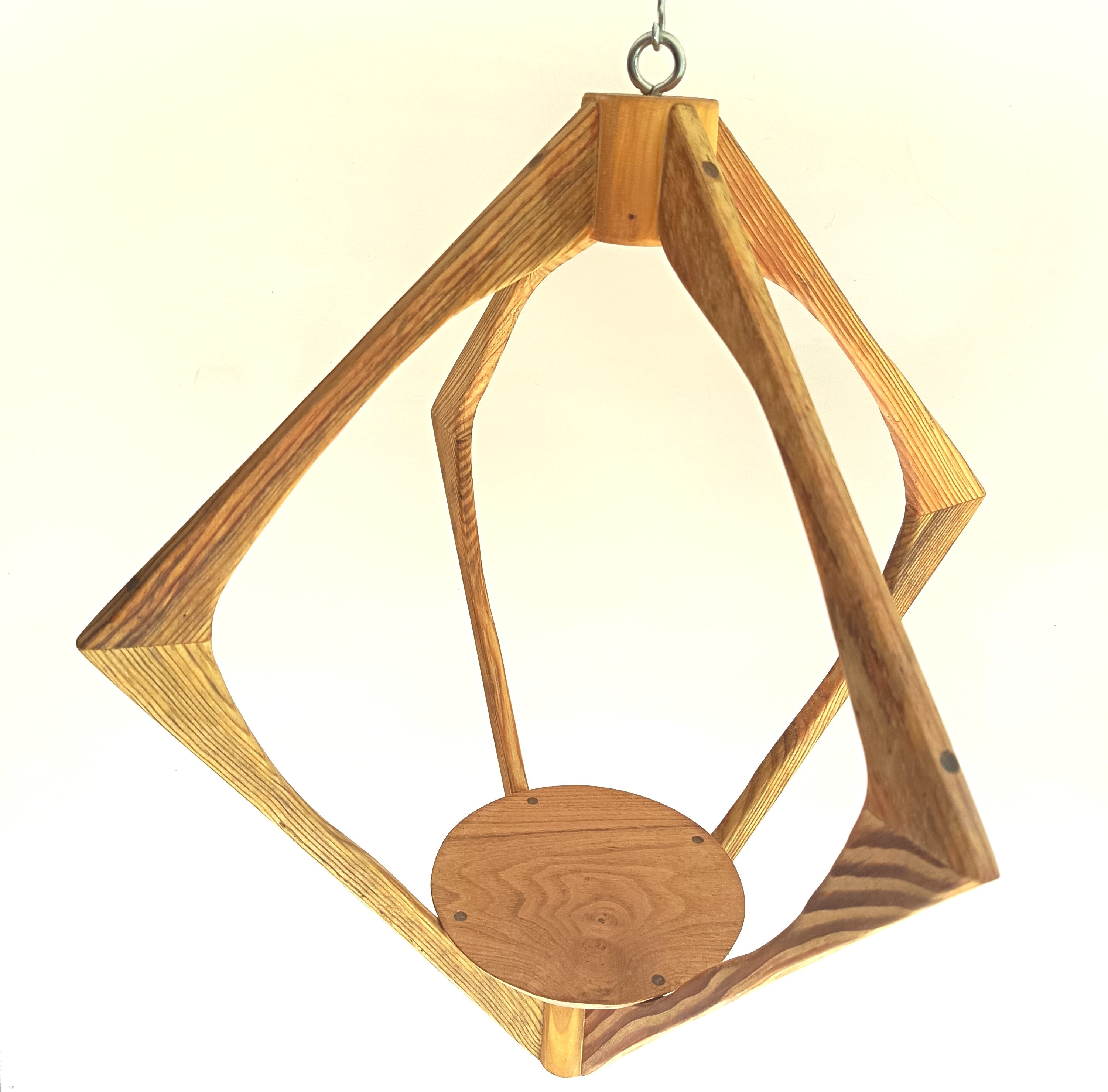 Suspension pour plantes en bois massif S045 - Design aérien - (H56cmxL48cm)