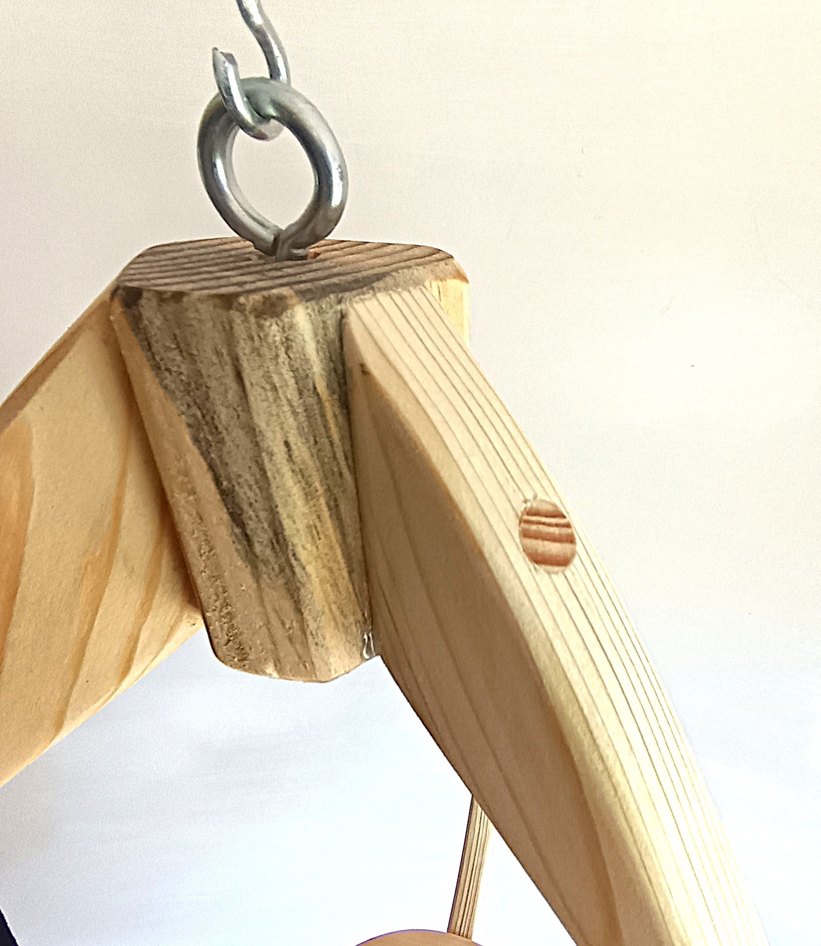 Suspension pour plantes en bois massif S046 - Design aérien - (H59cmxL34cm)