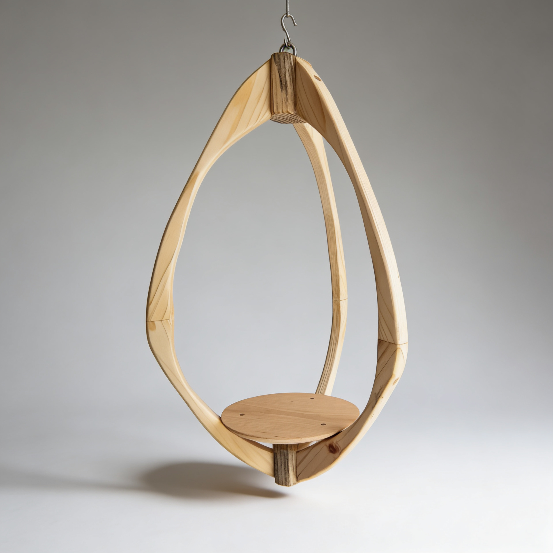 Suspension pour plantes en bois massif S046 - Design aérien - (H59cmxL34cm) Souffle des Bois