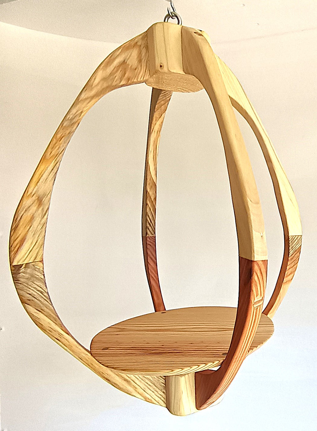 Suspension pour plantes en bois massif S047 - Design aérien - (H49cmxL36cm)