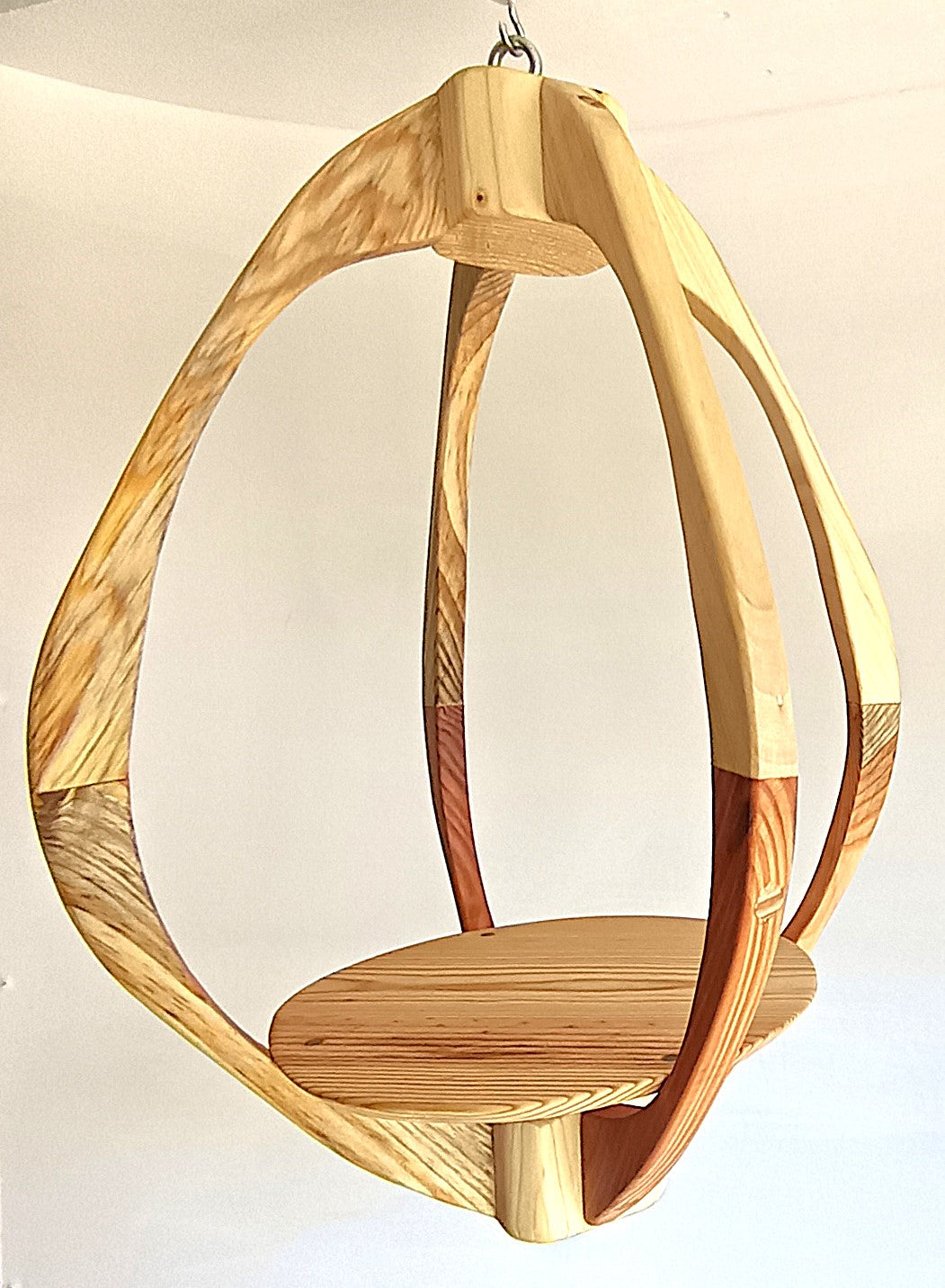 Suspension pour plantes en bois massif S047 - Design aérien - (H49cmxL36cm)