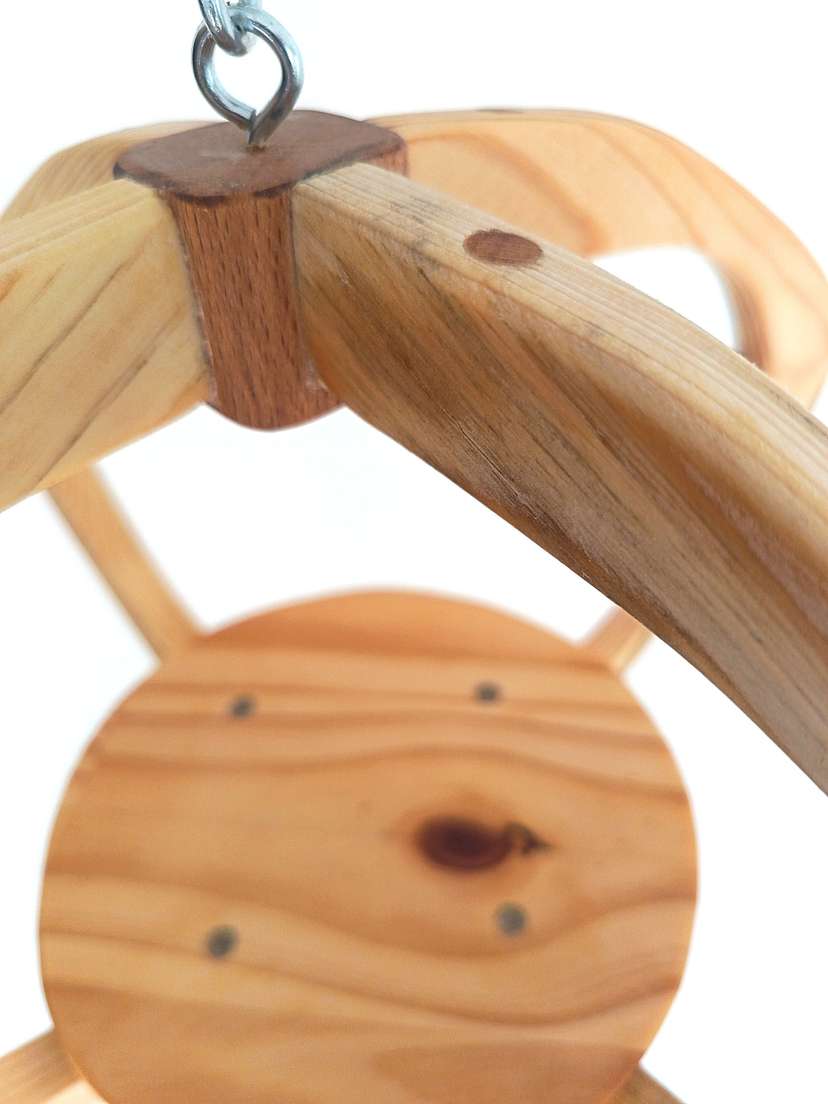 Suspension pour plantes en bois massif S051 - Design aérien - (H23cmxL40cm) Souffle des Bois