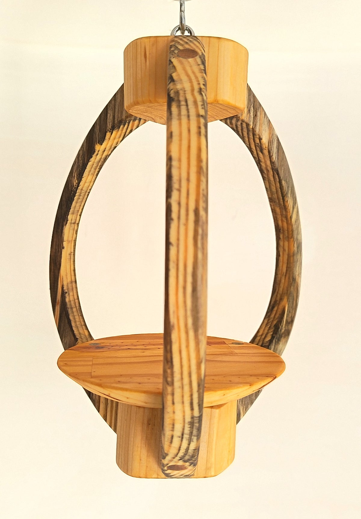 Suspension pour plantes en bois massif S052 - Design aérien - (H26cmxL18cm) Souffle des Bois