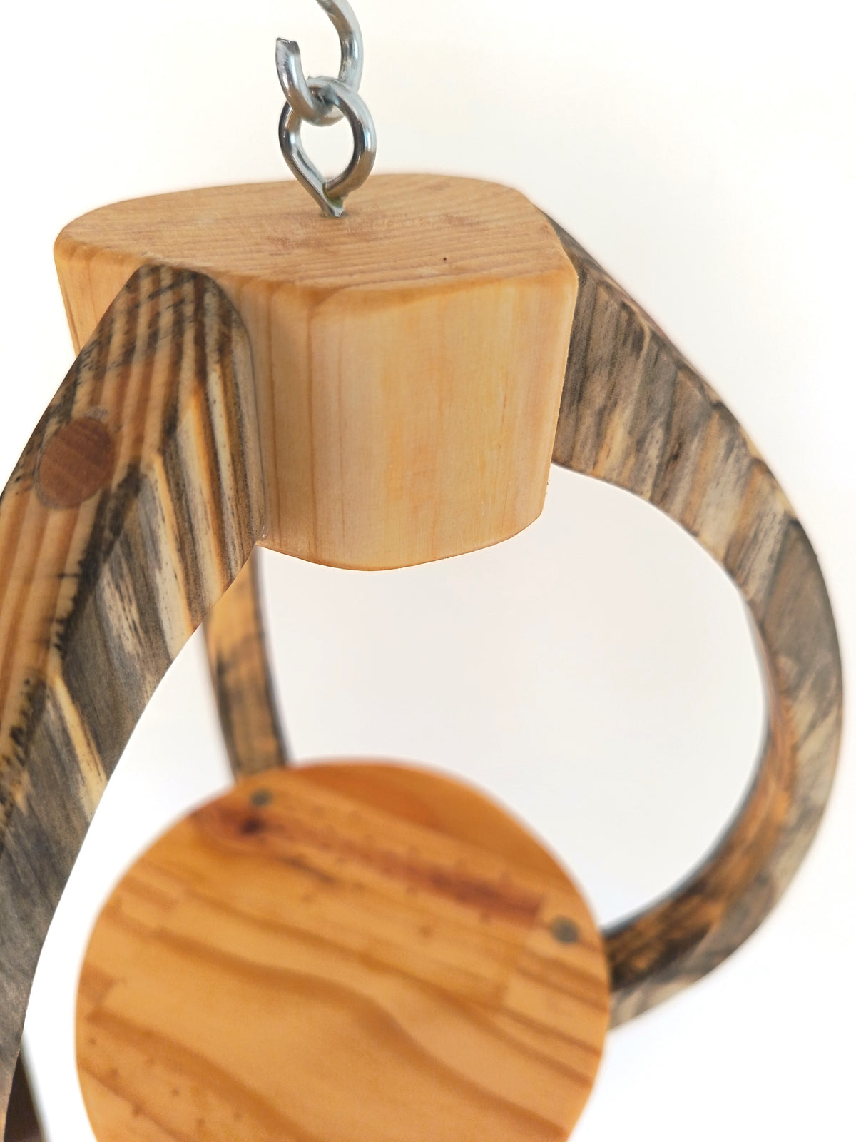 Suspension pour plantes en bois massif S052 - Design aérien - (H26cmxL18cm) Souffle des Bois