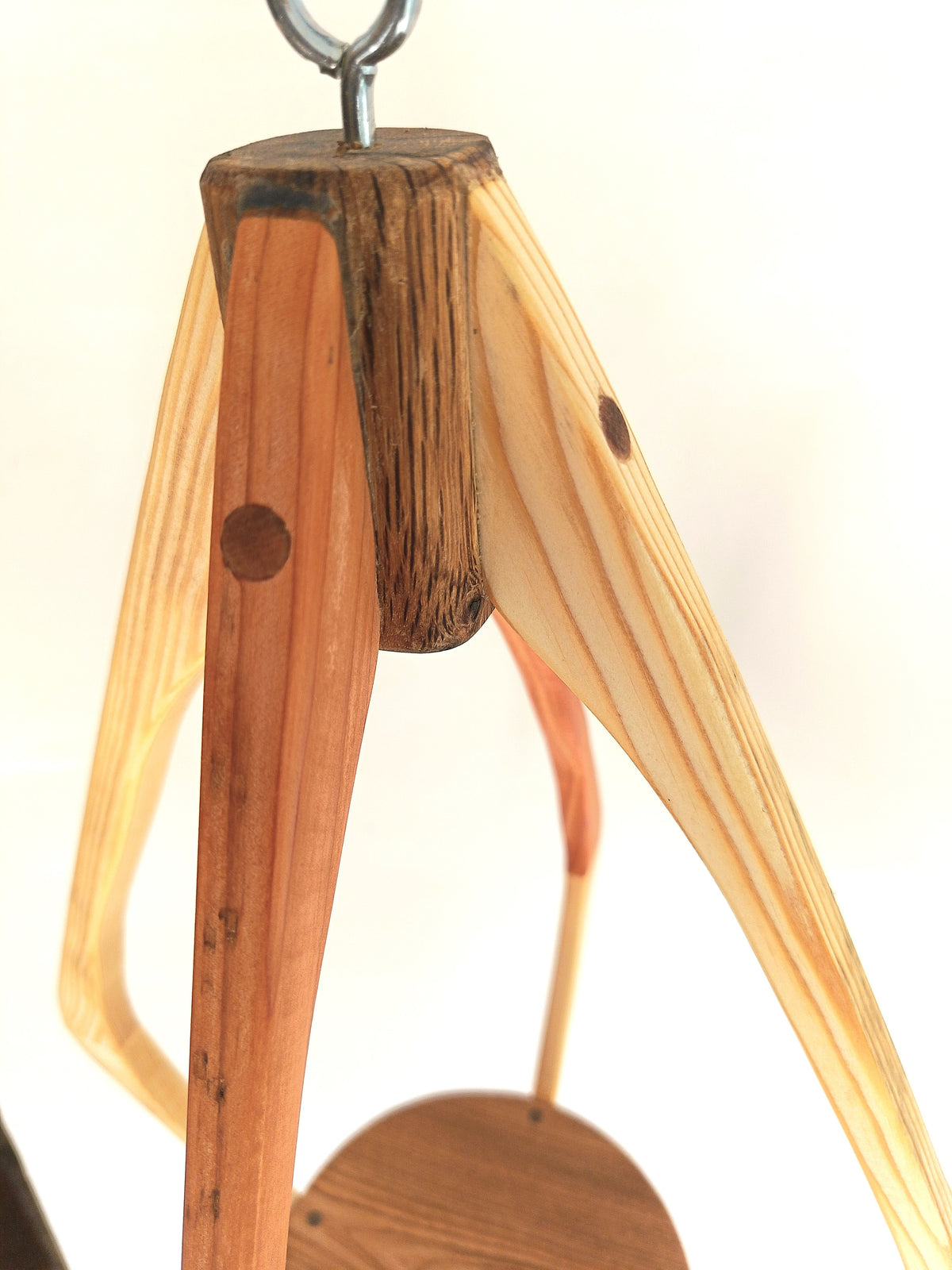 Suspension pour plantes en bois massif S053 - Design aérien - (H67cmxL40cm) Souffle des Bois