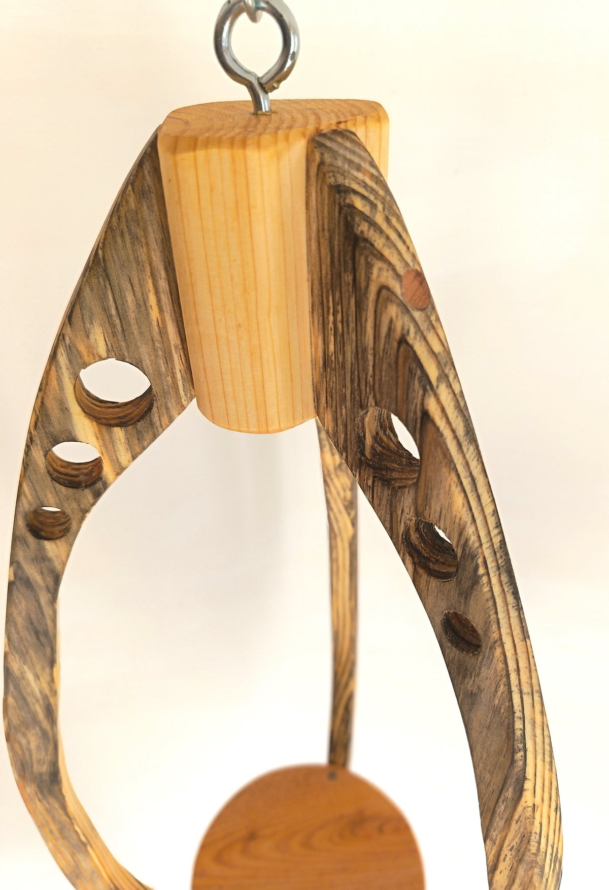 Suspension pour plantes en bois massif S055 - Design aérien - (H67cmxL26cm) Souffle des Bois