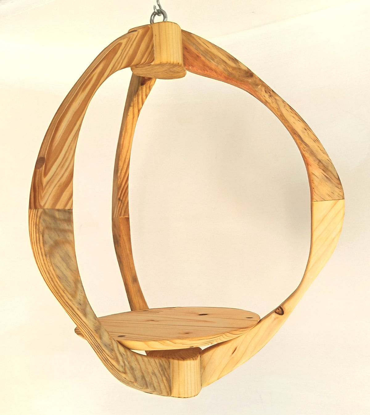 Suspension pour plantes en bois massif S056 - Design aérien - (H46cmxL36cm) Souffle des Bois