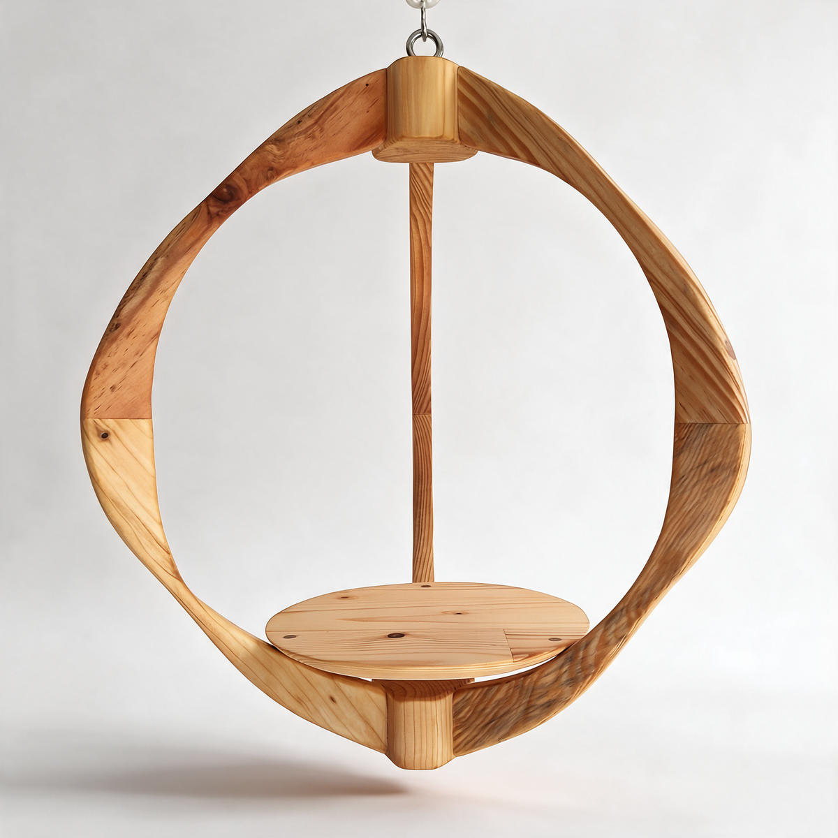 Suspension pour plantes en bois massif S056 - Design aérien - (H46cmxL36cm) Souffle des Bois