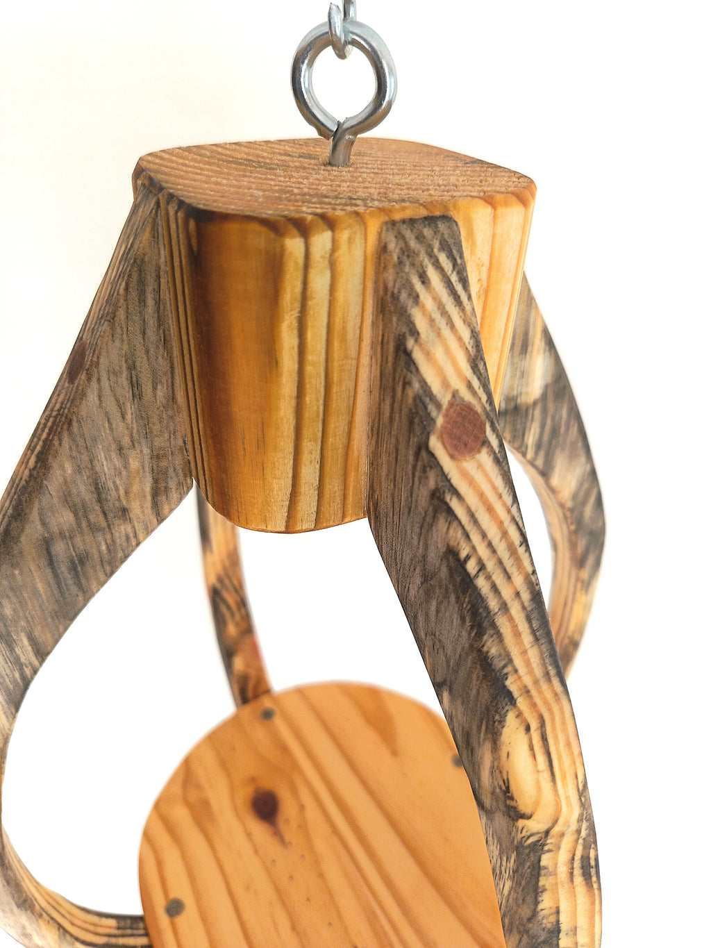 Suspension pour plantes en bois massif S057 - Design aérien - (H41cmxL26cm) Souffle des Bois