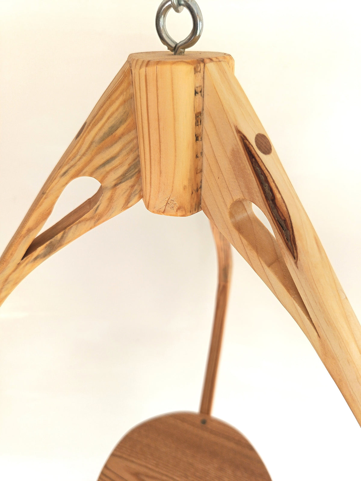Suspension pour plantes en bois massif S058 - Design aérien - (H61cmxL43cm) Souffle des Bois