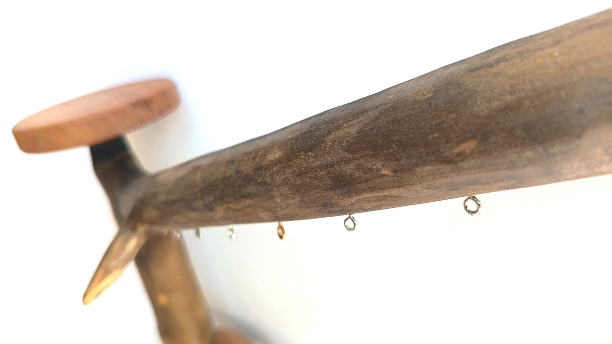 Support pour boucles d'oreilles sur pied - 10 attaches- Largeur 41cm - Hauteur 32cm Souffle des Bois