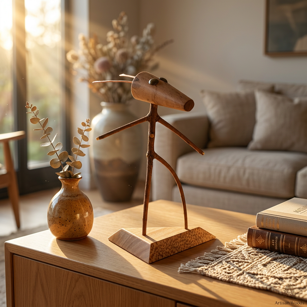 Wanilkeke — Figurine Totémique en Bois Naturel - 6