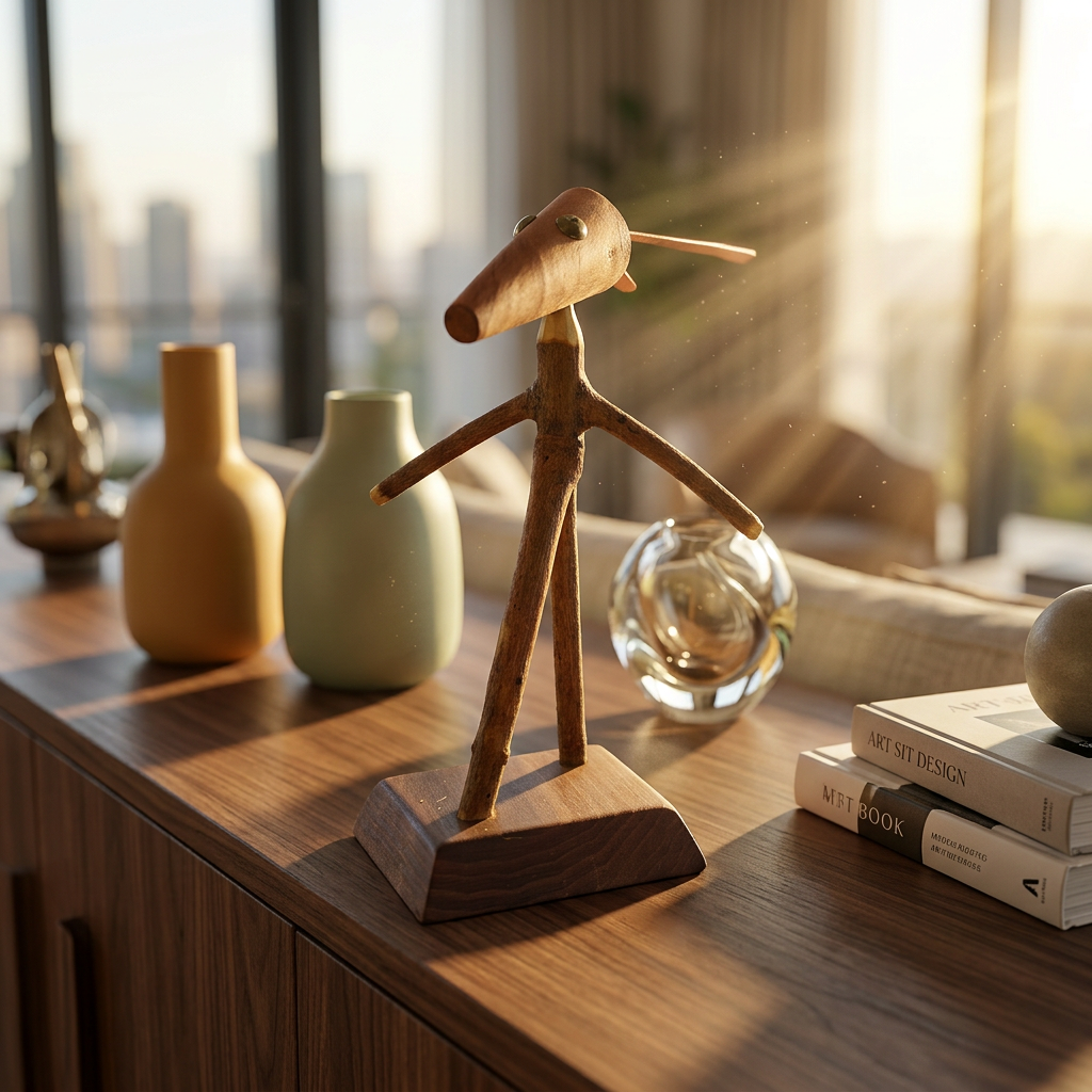 Wanilkeke — Figurine Totémique en Bois Naturel 2