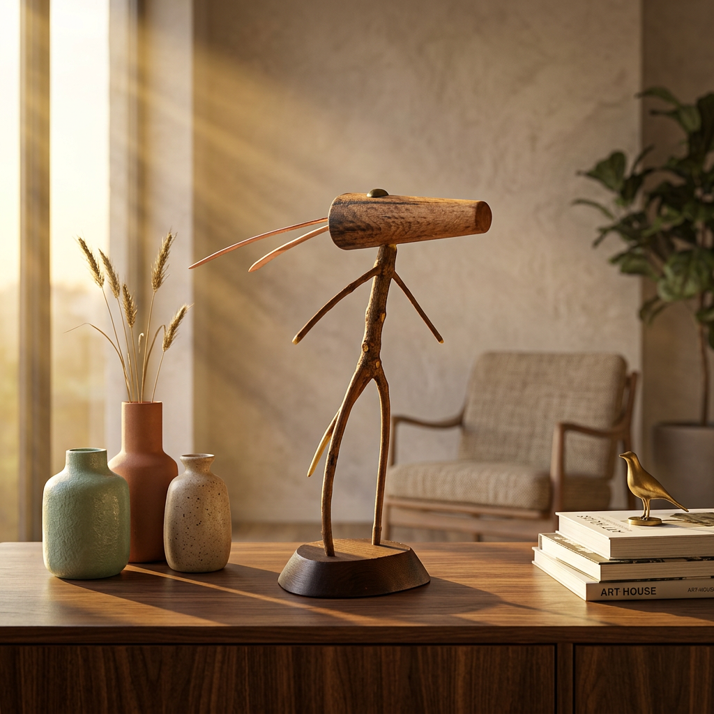 Wanilkeke — Figurine Totémique en Bois Naturel - 3