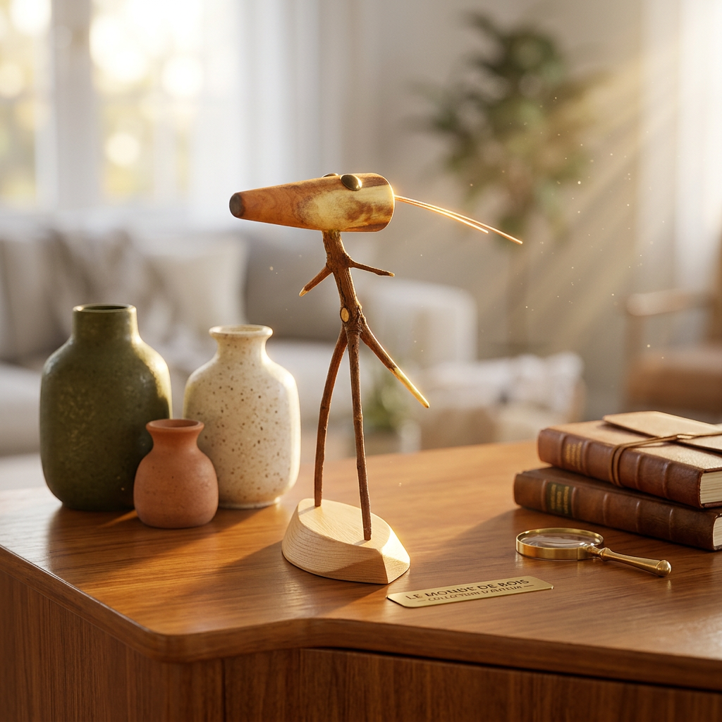 Wanilkeke — Figurine Totémique en Bois Naturel - 4
