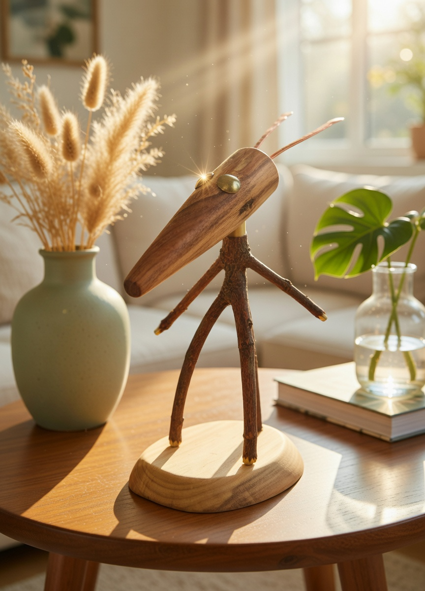 Wanilkeke — Figurine Totémique en Bois Naturel - 7