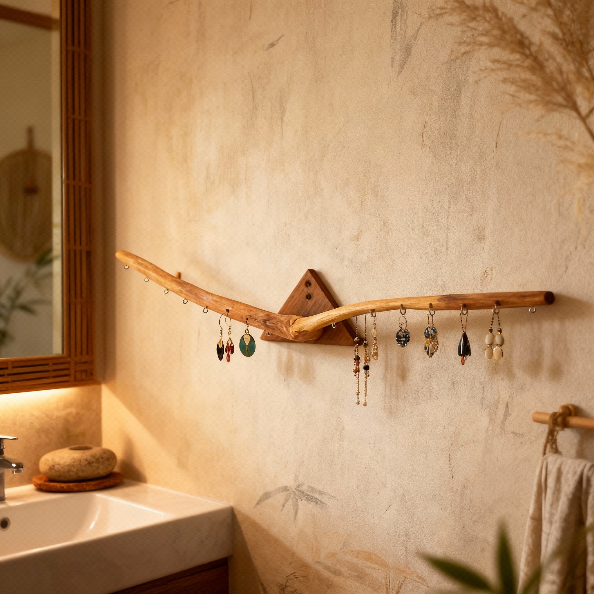 Rangement boucles d'oreilles mural - 15 attaches